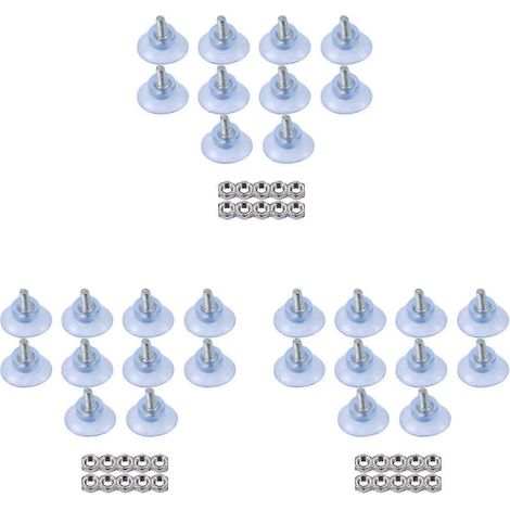 30 ventouses en caoutchouc résistant, adaptées aux plateaux de table en verre, avec vis M6 (1/5)