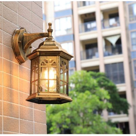 Outdoor LED Floor Lamp, Waterproof Outdoor Wall Light for Garden, Patio, Driveway, Garage, Bronze, E27 (Bulb not included) (1/5)