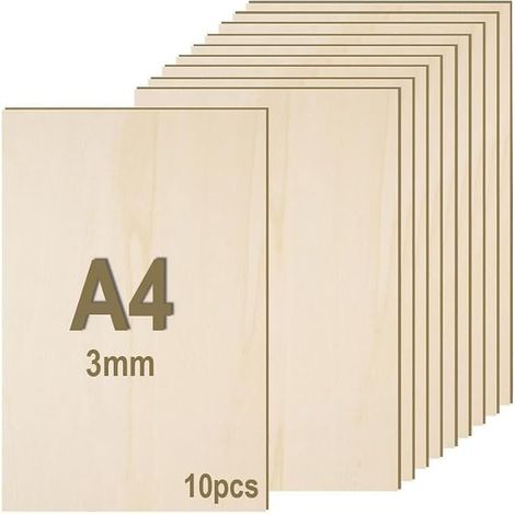 Wooden Plaque, Basswood, Fine Cuts for Woodworking, Laser Processing, Pyrography, Model Making, Craft Decorations (1/5)