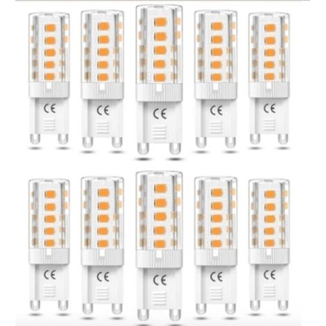 Lot de 10 ampoules LED G9 5W, lumière blanc chaud (1/5)