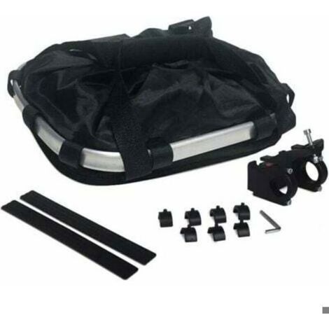 Panier Pour Chien - Support Pliable Pour Guidon De Vélo - Compatible Avec La Plupart Des Guidons - Charge Maximale 5 Kg - Inclus Laisse De Sécurité Ajustable (1/4)