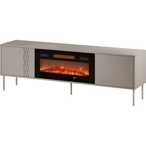 Mueble TV Tolete 107, Beige, Número de puertas: 2, Número de cajones: 0, 180x55x40cm (1/4)