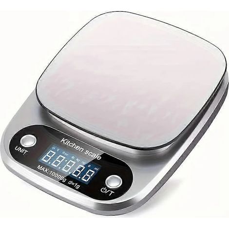 Balance de cuisine numérique à commande vocale 5 kg/11 lb avec écran LCD rétroéclairé, idéale pour la cuisine, la pâtisserie et le barbecue - Accessoires de cuisine et de barbecue (1/5)