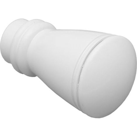 Gardinia Endknopf Siro zu Stilprogramm Chicago, Ø 20 mm, weiß, 2-er Pack Gardinenstangen & Zubehör