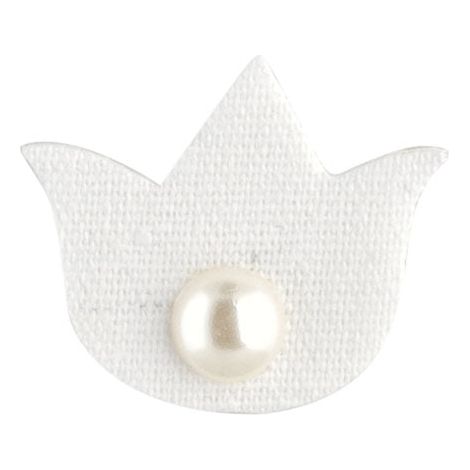 Scotton Gigli con Perla 35 x 30 Mm Adesivi Bianco 12 Pz