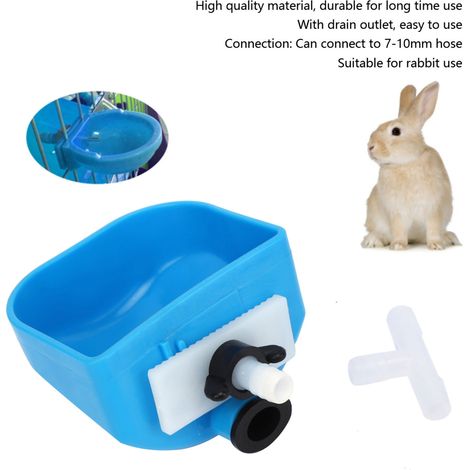 Lot de 10 abreuvoirs automatiques pour lapins avec évacuation pour rongeurs. (1/5)