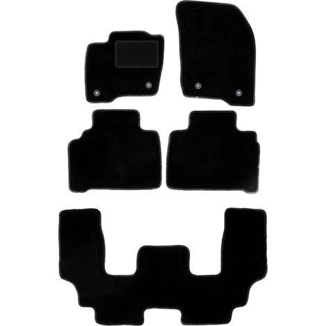 Alfombrillas de terciopelo negro para Ford S-MAX MK2 monovolumen (2015-) (1/5)