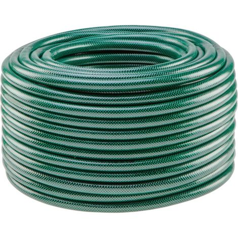 Tuyau d'arrosage 50 m 1/2" – Protection UV – Système anti-algues – Débit jusqu'à 20 bars – Température de fonctionnement -5 à +30 °C – Verto