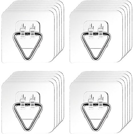 Support de plaque adhésif - 20 pièces - Crochets muraux pour assiettes - Cintre mural adhésif - Crochets de tableau adhésifs - Cintre de tableau - Accrocher des décorations - Crochets muraux collants (1/5)