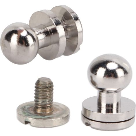 20 rivets en laiton argenté pour projets de bricolage, accessoires de ceinture, sacs à main ( (1/5)