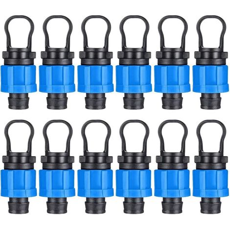 Set de 12 embouts d'irrigation goutte à goutte - Raccordement universel - compatible avec les bandes d'irrigation goutte à goutte 16mm (1/5)