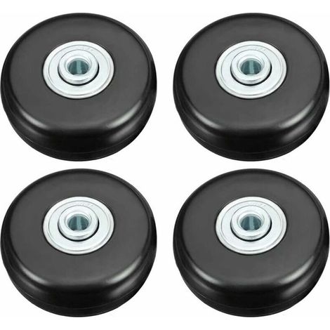 Roulette Valise, Bagage Valise Réparation Roulette Charge Lourd 50mm Muette Caoutchouc Universelle Pivotante Roue Rechange Transport Remplace Roulette 4PCS pour Valise/Bagage/Voyag