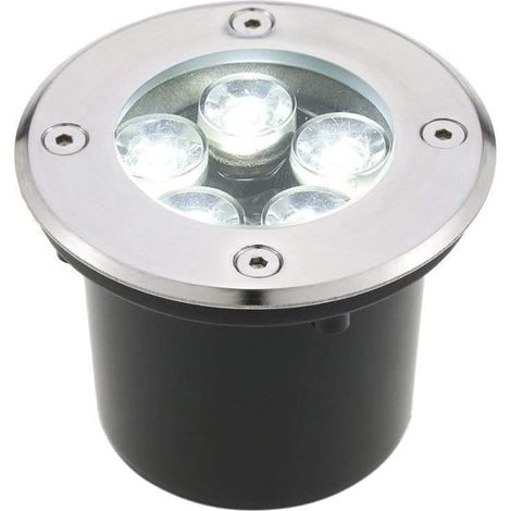 5W Faretto Incasso 5 LED da Esterno 220v Segnapasso Calpestabile IP65 Bianco Caldo (1/4)