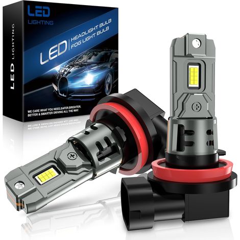 Ampoule LED H11 - 2 Pièces - Aluminium - 23000LM Blanc 6500K - Phare Voiture Moto - Plug And Play