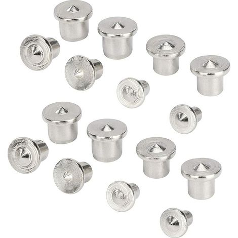 DEESSE SHOP - Lot de 16 embouts de centrage de goujons en bois, ensemble de goujons en bois, marqueur de goujons, diamètre de soilde pour outil de positionnement de mèches à tenon en bois, 6/8/10/12 m (1/5)
