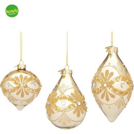 Pendaglio in vetro Garish Bizzotto champagne lucido modelli assortiti