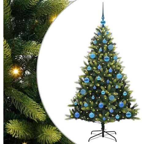 Arbre de Noël Sapin de Noël artificiel à charnières 150 LED Vert 150 cm (1/5)
