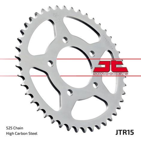 Corona posteriore in acciaio JT R15.42, 525/42 denti per Benelli (1/2)