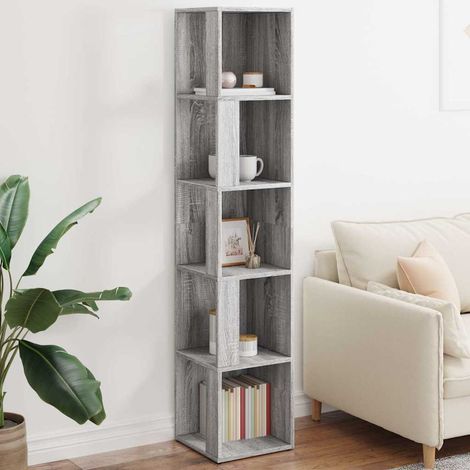 Armoire d'angle-Meuble de rangement Sonoma gris 33x33x164,5 cm Bois d'ingénierie 827576 (1/5)
