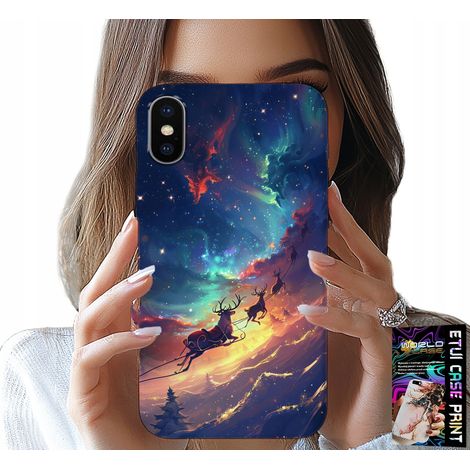 Custodia per iPhone XS MAX - motivo natalizio con renne carine (1/5)