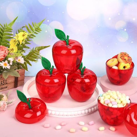 8 couleurs : Rouge  Matériau : Pot en plastique transparent  Coffret cadeau pour la veille de Noël  Boîte à condiments  Décoration.