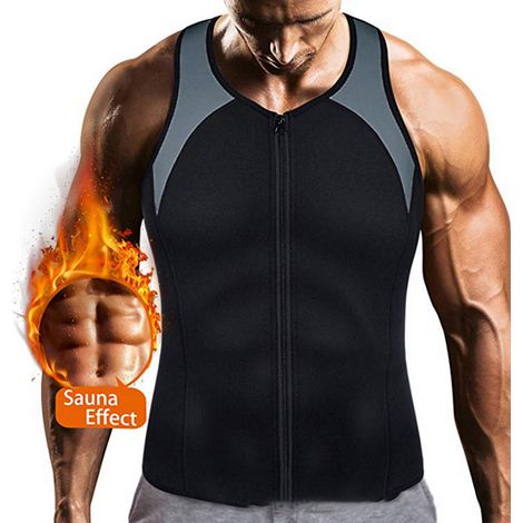 Tunique de sudation homme fitness perte de poids ceinture taille gilet d'entraînement (1/5)
