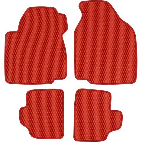 Tapis de sol spécifiques pour Ford Fiesta MK4 HB (1995-1999) - EVA ROUGE NIVELÉ (1/5)