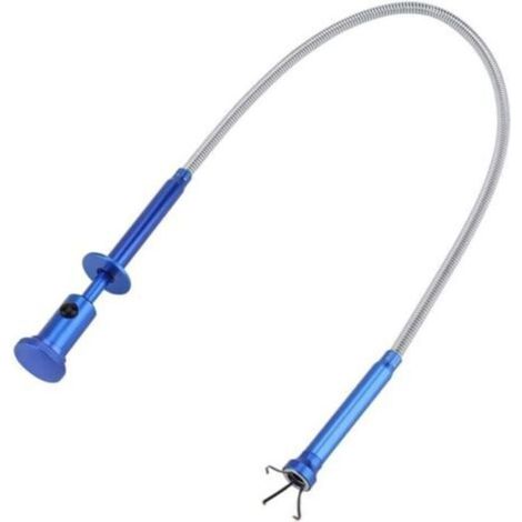 Outil de ramassage multifonctionnel et flexible à quatre griffes (aimant + 4 griffes + lumière LED), pince magnétique à long (1/4)