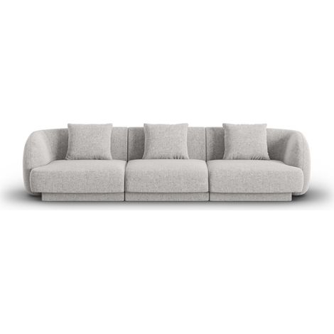 Canapé 3 places en chenille gris clair (1/5)