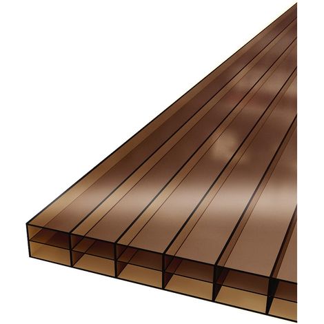 Polyclear-Polycarbonat S3P 981 x 4500 mm, bronze, 16 mm