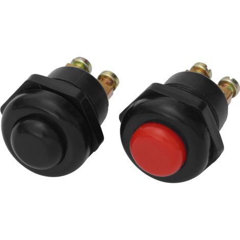 Hochstrom KFZ Drucktaster Rot 25 A Druckknopf Taster Schalter Start Anlasser Hupe Rot (1/3)