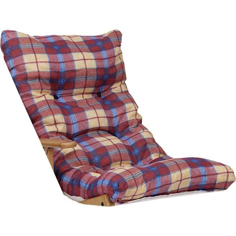 Cuscino per sdraio dondolo poltrona relax imbottito - stile scozzese Bordeaux