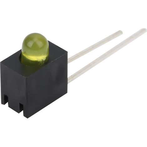 Douille de lampe LED monotrou de 3 mm, douille de lampe monotrou avec LED rouge, jaune, verte et bleue, pattes incurvées à 90 degrés, incluant une lumière jaune. (1/5)