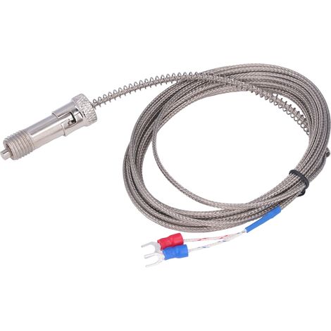 Thermoelement Typ K, Edelstahl, Schnappverschluss, Federthermoelemente für Temperatursensor M12, 3 Meter (1/5)