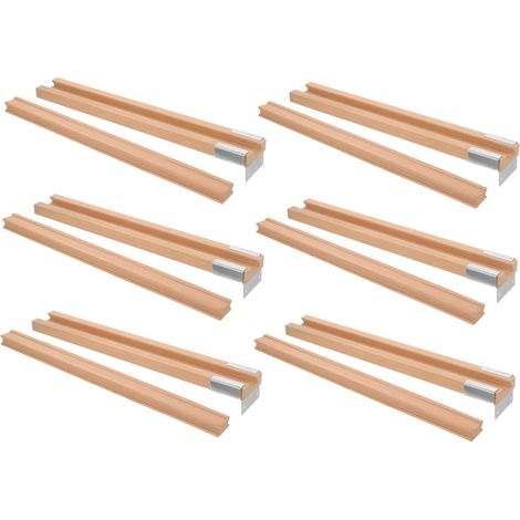 Holibanna Lot de 6 glissières tiroir rechange pour rails meuble, kaki (1/5)