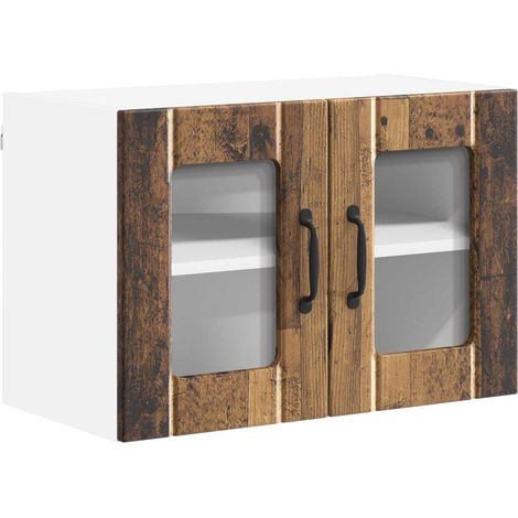 Maison Exclusive - Armario de vidrio para pared LUCCA Madera enve