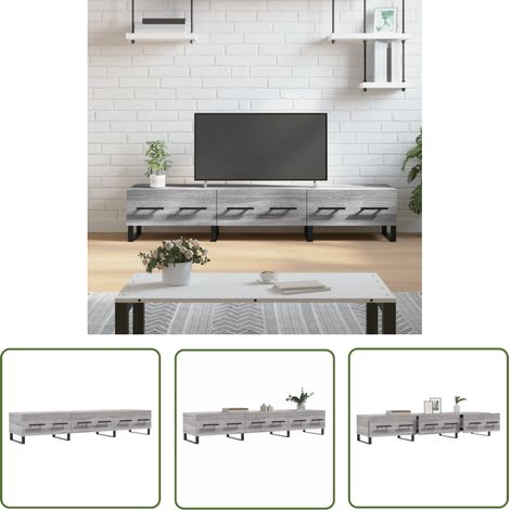 The Living Store Meuble TV sonoma gris 150x36x30 cm bois d'ingénierie - Meubles Tv - Meuble Tv - Meuble Multimedia - Meuble Hi Fi - Rangement Tv (1/5)