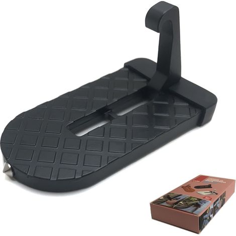 Gradino per portiera auto, pedale a gancio a forma di U con martello di sicurezza, pedane per accesso al tetto di auto Jeep (carico massimo 250 kg)