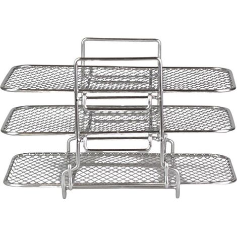 Support double pour friteuse à air chaud compatible avec les grilles de déshydratation multi-niveaux Ninja, en acier inoxydable 304. Accessoires pour friteuse à air chaud. (1/5)