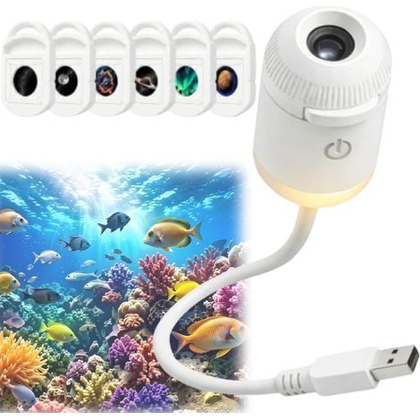 HD Smart Dynamic 5D Holographic Night Light Projector, Plug & Play HD Star Projector, 360° USB Galaxy and Moon Projector Lamp (1/5)