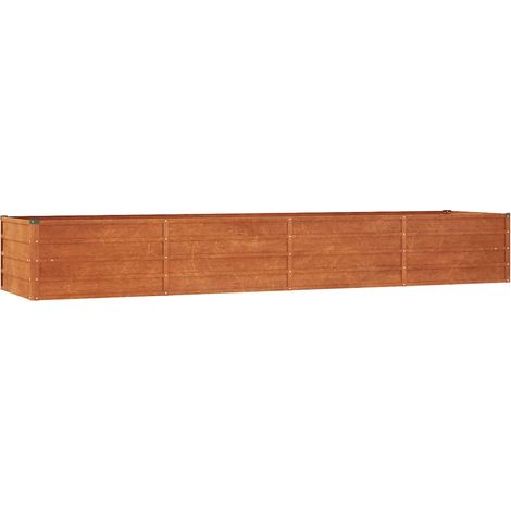 Maison Exclusive - Letto Rialzato da Giardino Ruggine 320x80x45 cm Acciaio Corten