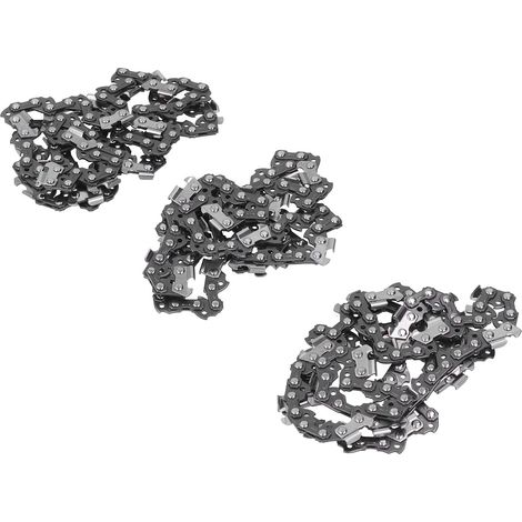 Chaîne de Tronçonneuse 3/8" Pas 1.3mm - Compatible Craftsman 16 Pouces 56 Maillons - Lot de 3