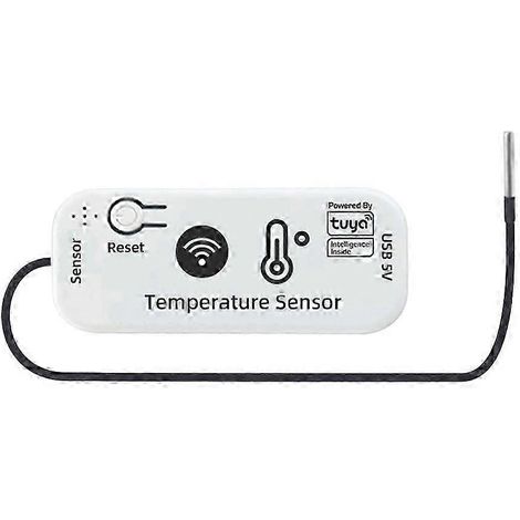 TUYA WLAN-Temperatursensor mit App-Fernüberwachung, wasserdichter 2,4-GHz-WLAN-Temperatursensor für Smart Home, 2 m (2 m) - JXLGV (1/5)