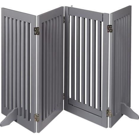 Barriera di sicurezza regolabile per animali domestici 92 x 80 cm protezione efficace decorativa in metallo grigio 130011432