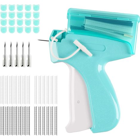 Pistolet pour Vêtements, Mini Machine a Coudre Portable avec 5 Aiguilles, Boutons, 3000 Fils Paddle pour Fixation Rapide (1/5)