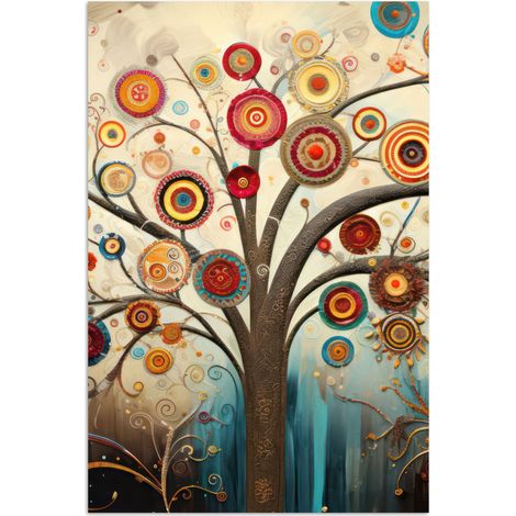 POSTER Albero - Albero della vita - Colore 20x30 cm