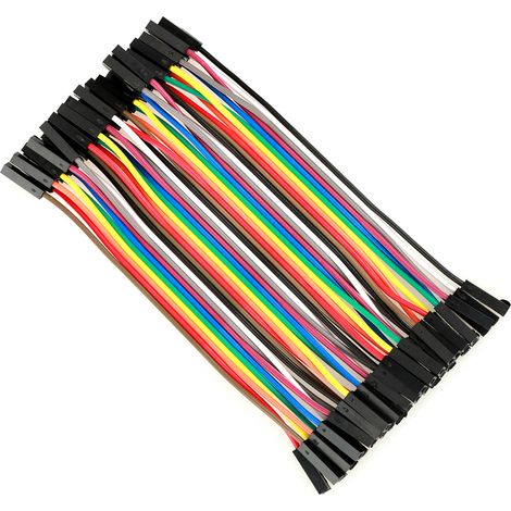 5-teiliges Set bunter Jumperkabel (11,5 cm), 40-polig, F-zu-F-Flachbandkabel für Steckplatinen (1/5)