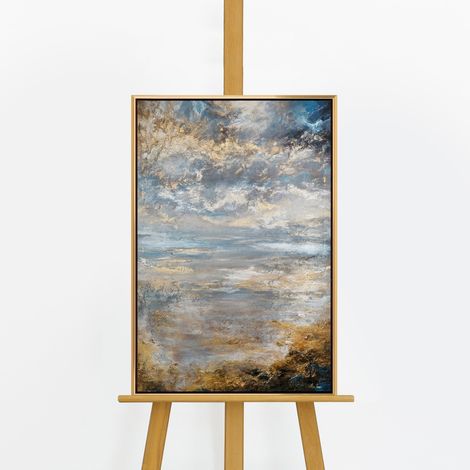 Gemälde Stille Morgendämmerung Rahmen Gold 60x40 cm (1/5)
