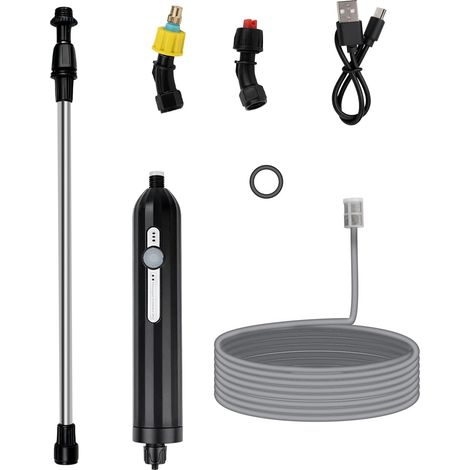 5M Telescopic Spray Lance and Nozzle with Black Waterproof Handle for Watering Flowers and Spraying Plant Protection Products (2000mAh) (1/5)