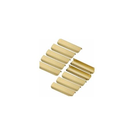 10 pezzi Maniglia invisibile per mobili Maniglia per armadietto Maniglia invisibile - Maniglia per mobili dorata Maniglia per porta Interasse fori 128 mm - Crezuo (1/4)